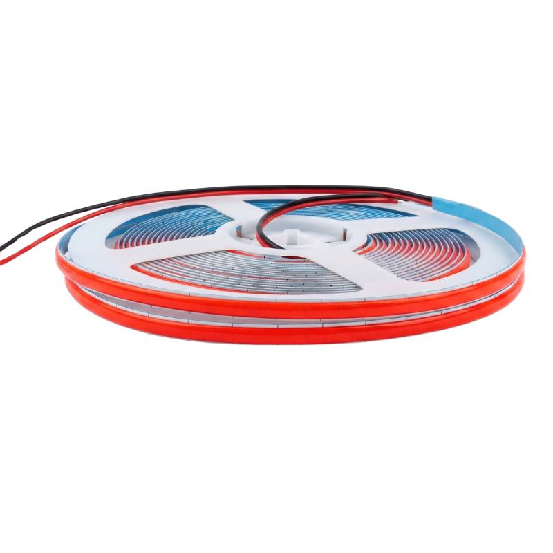 5V 5MM İnce Esnek Cob Şerit Led Kırmızı 400 Ledli IP20 5M