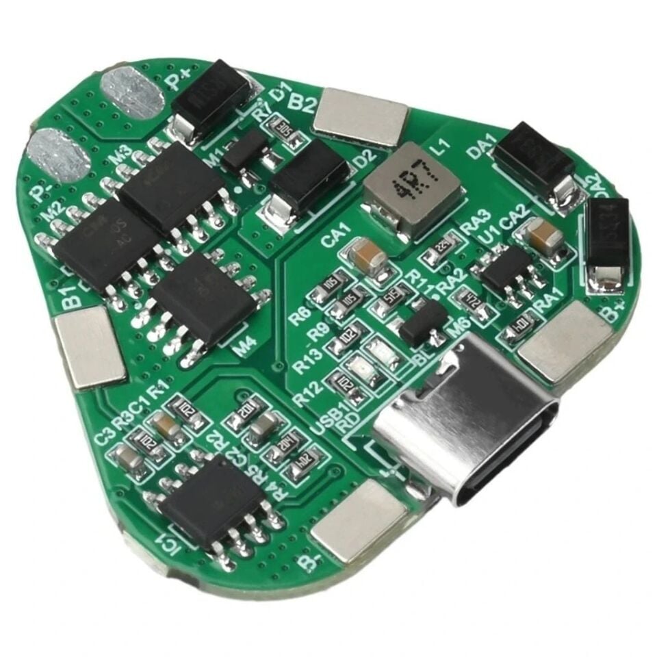 3S 20A 12.6V BMS 18650 Li-ion Type-C Şarjlı Batarya Koruma Kartı