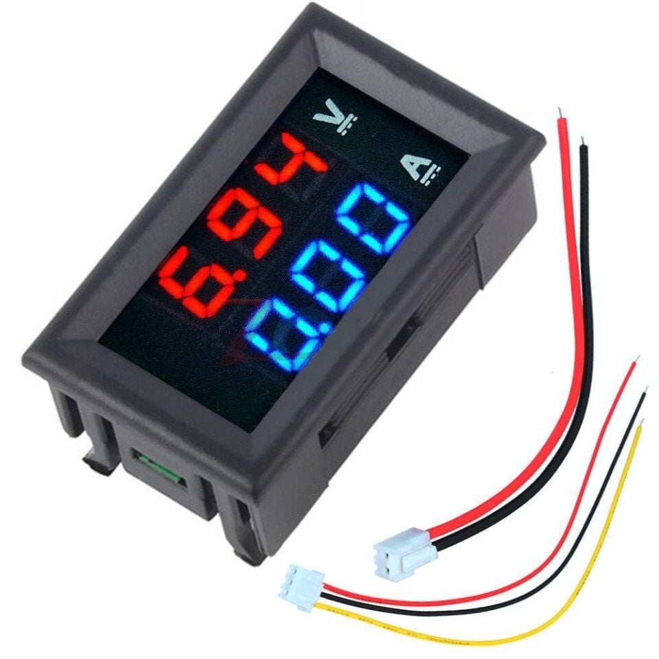 Dijital Voltmetre Ampermetre DC 100V 10A