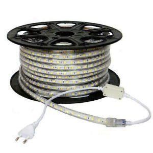 220 Volt Şerit Led 220V Kırmızı 50 Metre 3Çipli Silikonlu(Fiş Dahil)(50M)