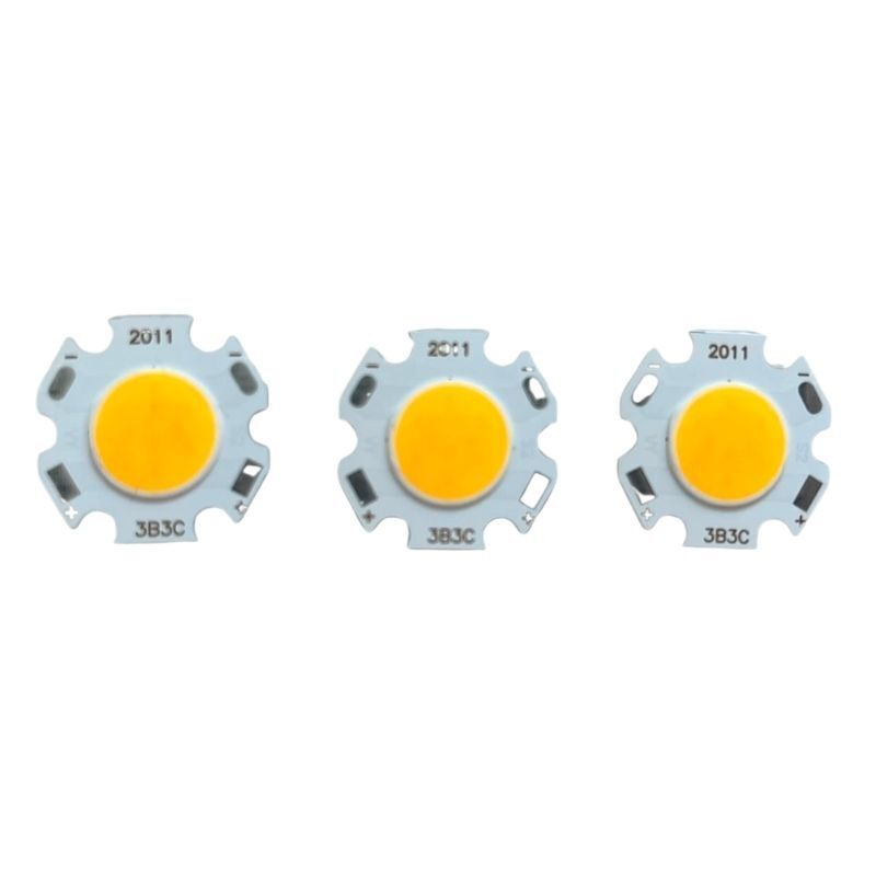 12V 5W Cob Led  Gün Işığı 3000Kelvin 20mm 12 Volt  5 Watt Cob Led (3 Adet)