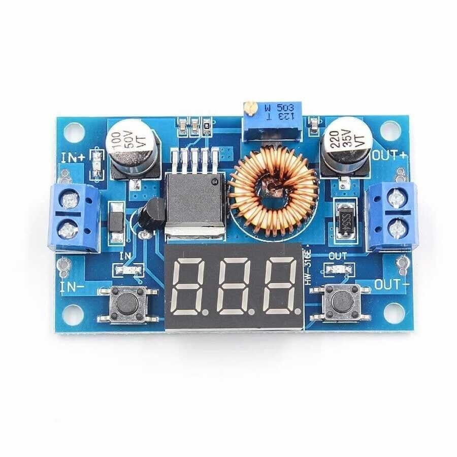 XL4015 75W 5A DC-DC Voltaj Düşürücü Modülü - 3 Haneli Voltmetre