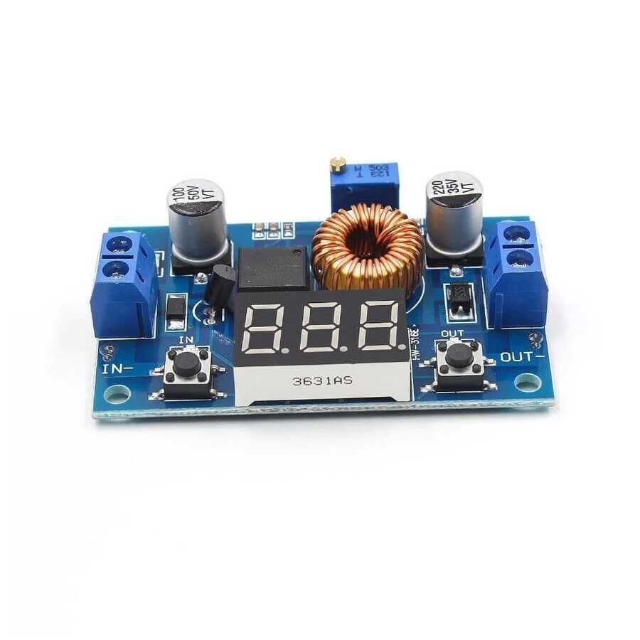 XL4015 75W 5A DC-DC Voltaj Düşürücü Modülü - 3 Haneli Voltmetre