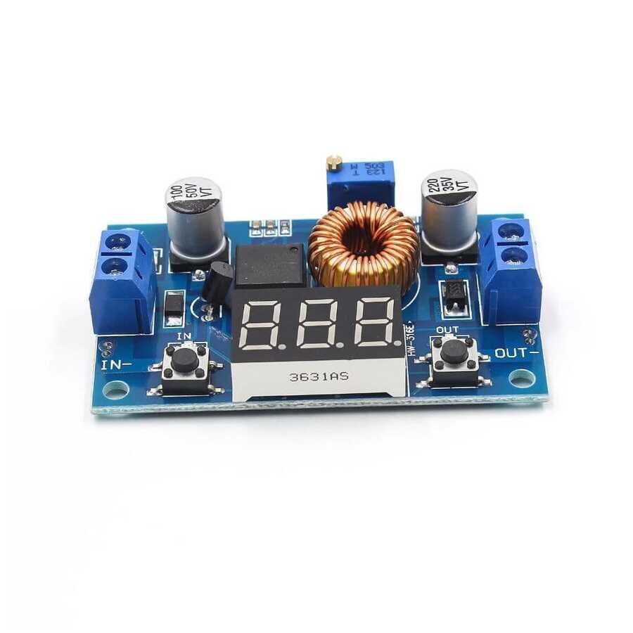 XL4015 75W 5A DC-DC Voltaj Düşürücü Modülü - 3 Haneli Voltmetre