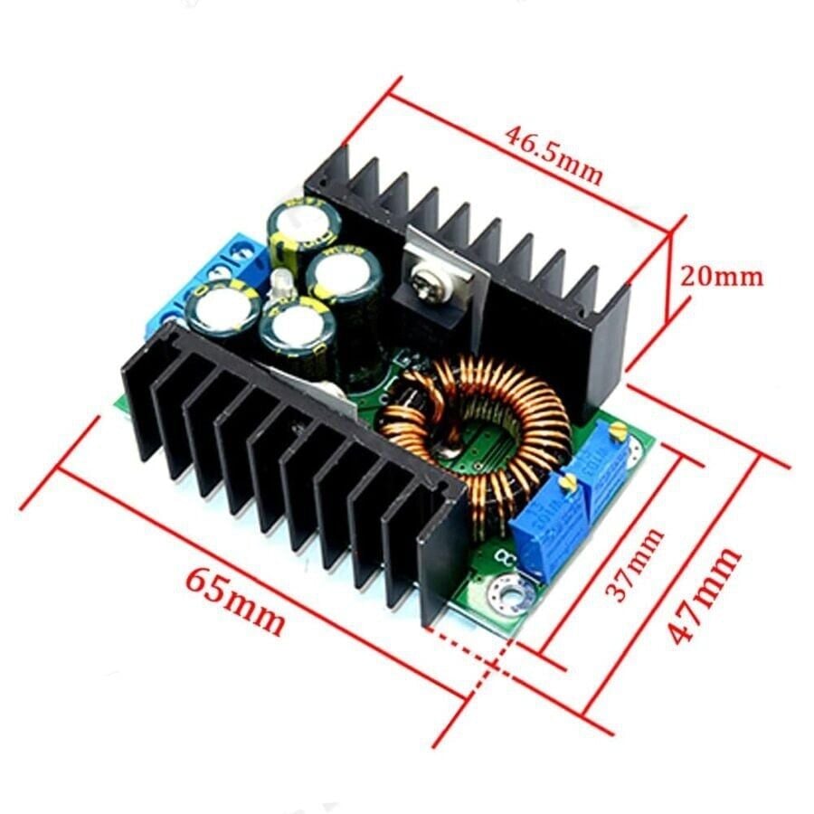 XL4016 10A 300W Step-Down Voltaj Düşürücü - Akım ve Gerilim Ayarlı