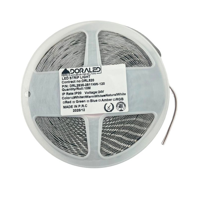 Natural Beyaz 4000K Pixel Şerit Led WS2811 2835 Ledli 120Led/M 24 Volt IP20 10M