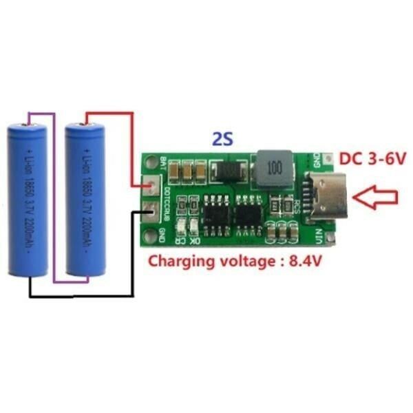 2S 8.4V 2A Li-ion & LiPo Batarya Şarj Devre