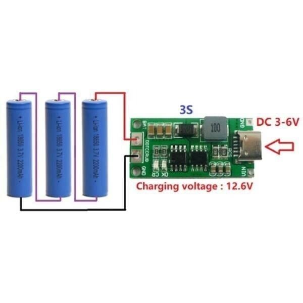 3S 12.6V 2A Li-ion & LiPo Batarya Şarj Devre