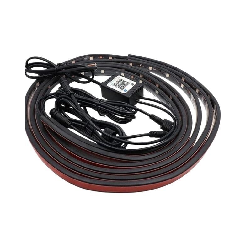 Araç Altı RGB Led Aydınlatma Şerit Led 4'Lü Set 90*120cm APP Kontrollü İP68 Su Geçirmez