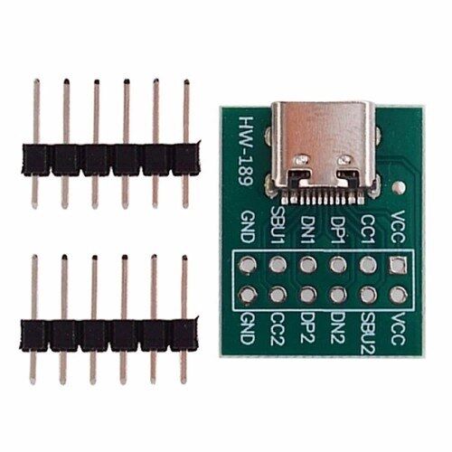 USB Type-C 12 Pin DIP PCB Konnektör