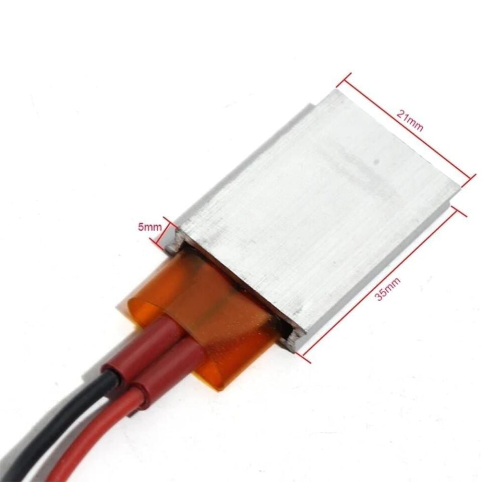 PTC Isıtma Plaka 12V 220°C (35x21x5mm)