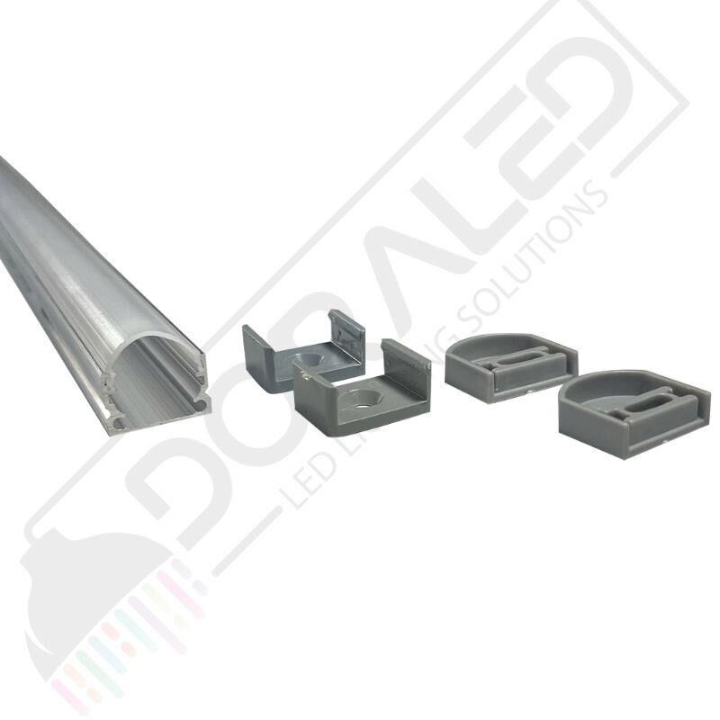 Alüminyum Boş Kasa Led Profil Yerli Kasa Şeffaf Cam 150Cm