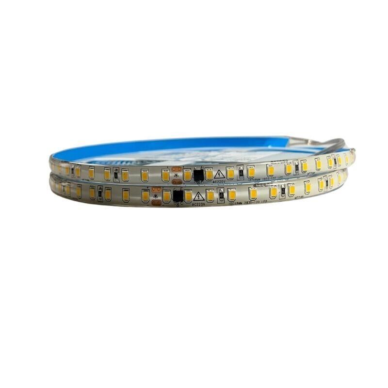 220 Volt Dim Edilebilir Şerit Led 10 Cm De Kesilebilir M/120 Led Amber (Sarı) 10M İP20