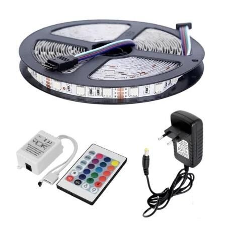 RGB ŞERİT LED 5 METRE 5050 SMD DOUBLE PCB 1M/60 LEDLİ TAK ÇALI...