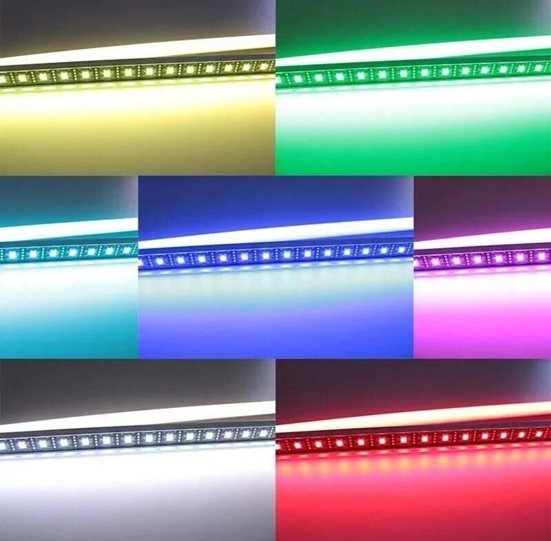Alüminyum Kasa lı 5730 ledli Çubuk Led Bar Mavi  -Şeffaf Cam 100cm