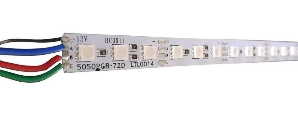 Alüminyum Kasa lı 5730 ledli Çubuk Led Bar Mavi -Opak Cam 100cm