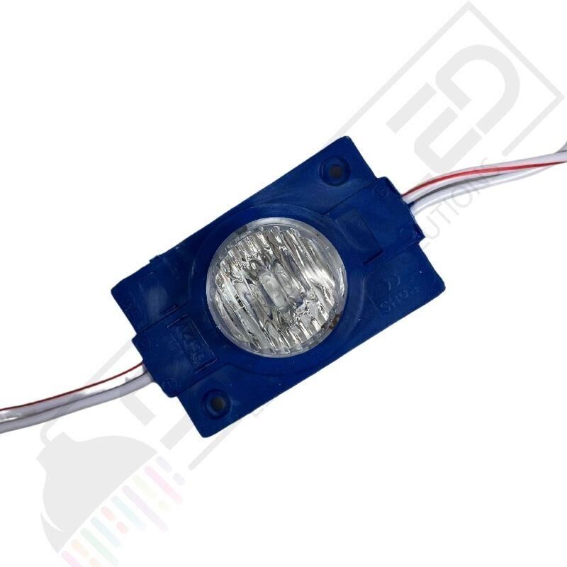 24 Volt Mavi1,5 Watt Tekli Lensli 3030 Reklamcı Modül IP65 (10 Adet)