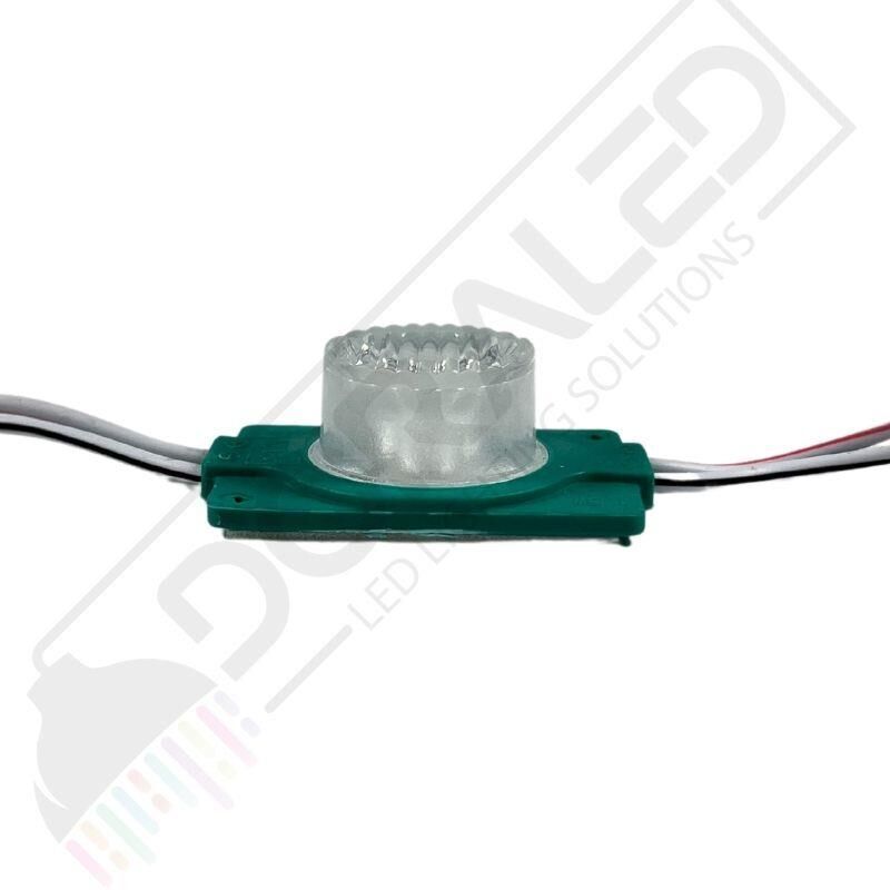 12 Volt Yeşil 1,5 Watt Tekli Lensli Mercekli Reklamcı Modül IP65 (10 Adet)