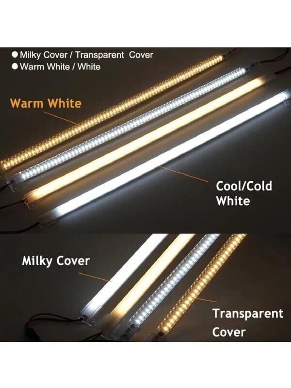 220 Volt 4014 Çubuk Led Beyaz 6000-6500K-Opak Cam 50 CM Kasalı Dim Edilebilir Bar Led 220v