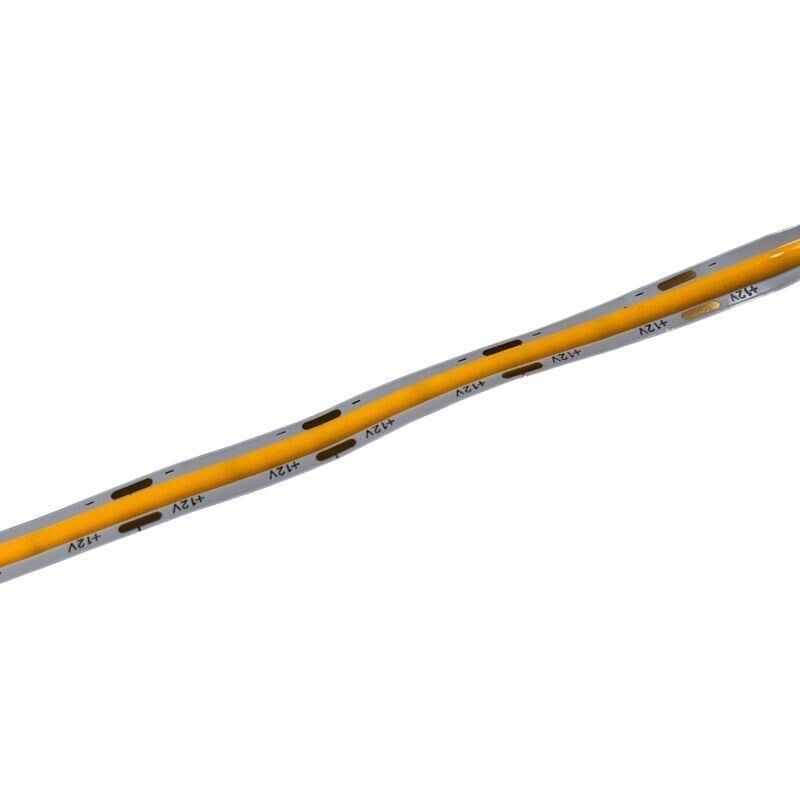 12V 8MM Esnek Cob Şerit Led Amber 320 Ledli IP20 5M