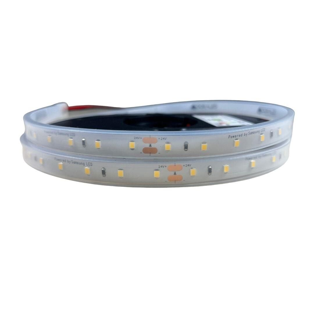 SAMSUNG ŞERİT LED SAMSUNG 60 LEDLİ 2835 SMD 4000K ŞERİT LED 24V 14.4W IP67 5m