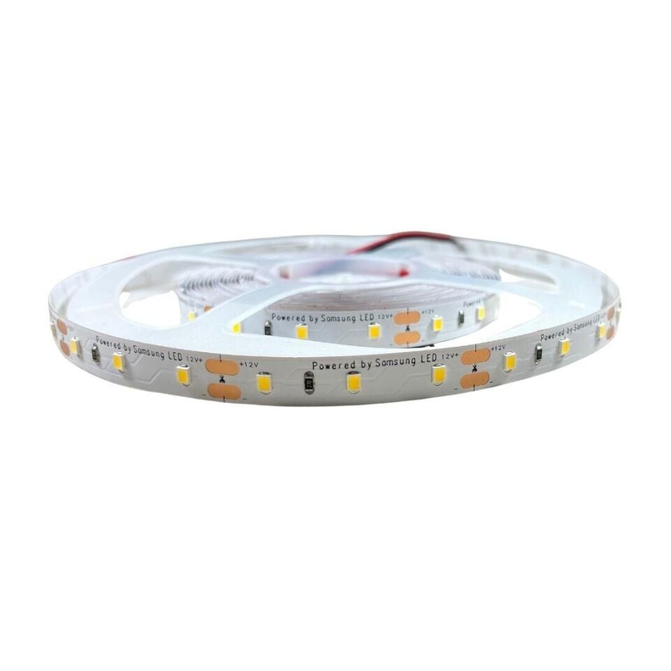 SAMSUNG ŞERİT LED SAMSUNG 60 LEDLİ 2835 SMD 4000K ŞERİT LED 12V 14.4W IP20 5m