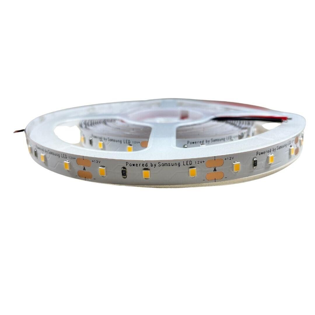 SAMSUNG ŞERİT LED SAMSUNG 60 LEDLİ 2835 SMD 3000K ŞERİT LED 12V 14.4W IP20 5m
