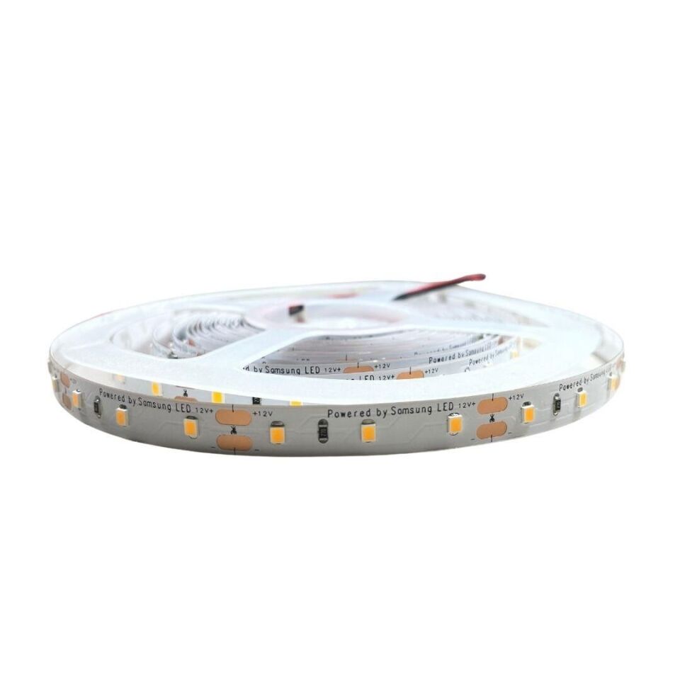 SAMSUNG ŞERİT LED SAMSUNG 60 LEDLİ 2835 SMD 2700K ŞERİT LED 12V 14.4W IP20 5m