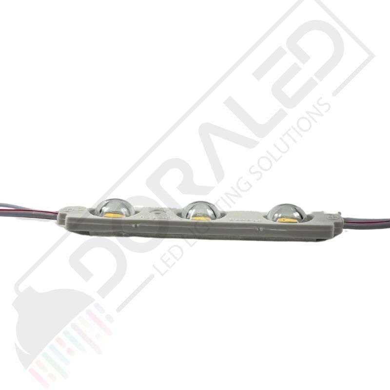 12 Volt Beyaz 1,5 Watt 3 lü Lensli 2835 Reklamcı Modül (10 Adet)