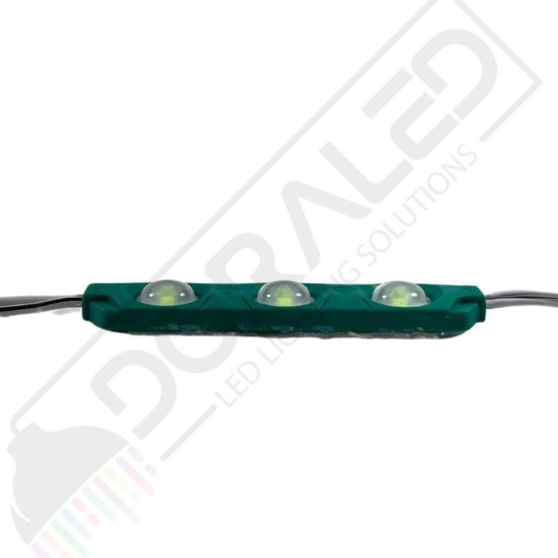12 Volt Yeşil 1,5 Watt 3 lü Lensli 2835 Reklamcı Modül (10 Adet)