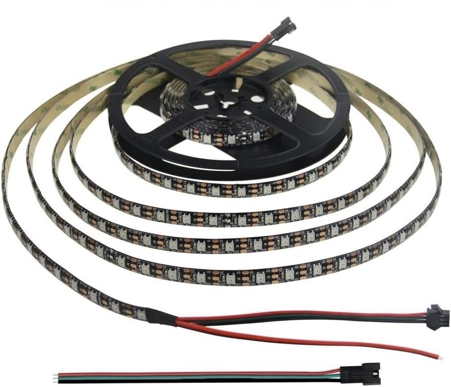 WS2812B ARGB Pixel Şerit LED 5VOLT 5m RF Kontrol Devresi+Adaptör